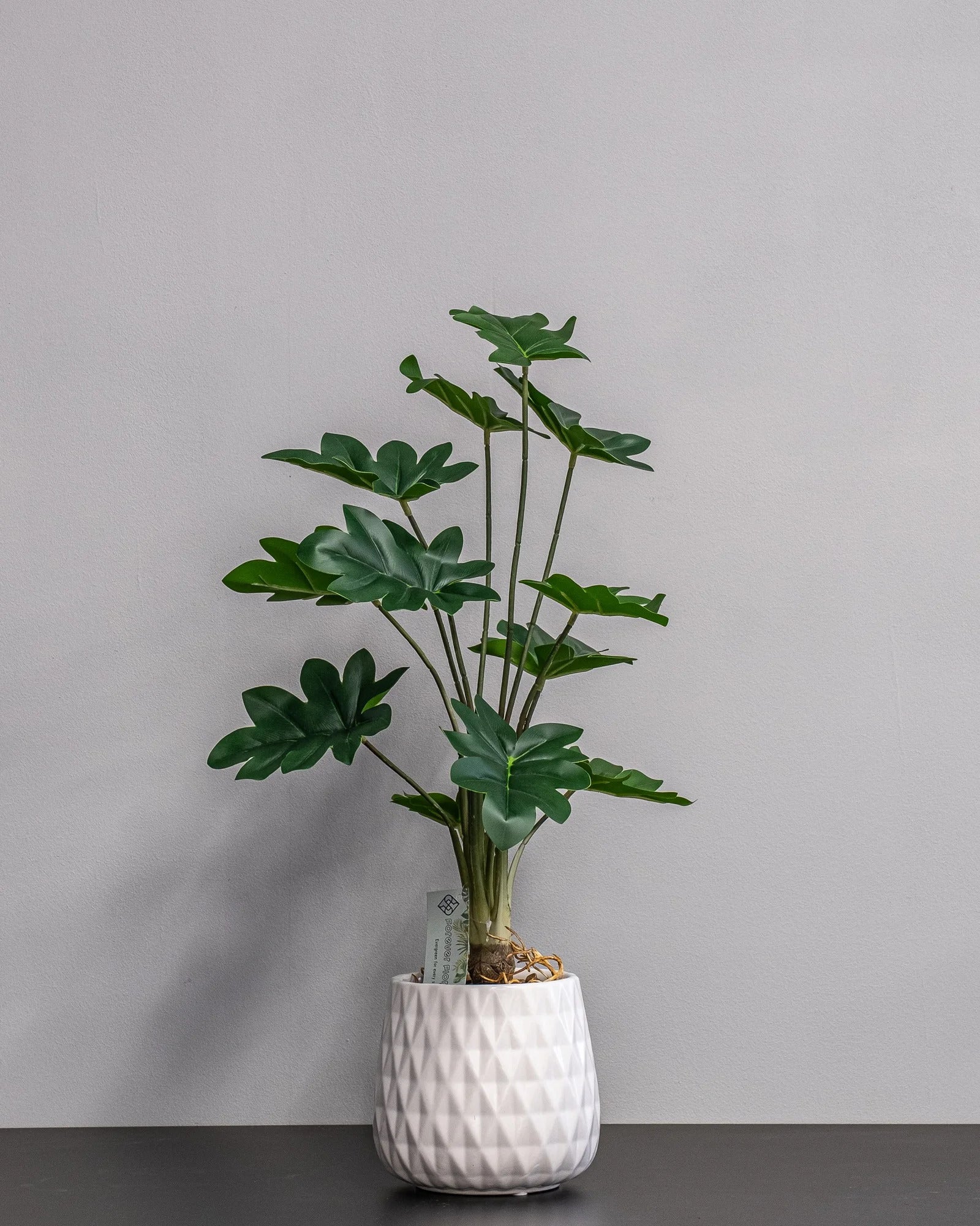 Konstgjord Philodendron krukväxt med keramikkruka – 60 cm som dekorativ produkt för hem och inredning