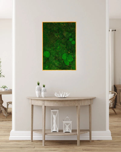 Kvadratisk mosstavla mix med mossplatta och bollmossa – mosstavla från Forever Flora – 50×50 cm