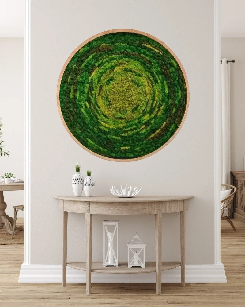 Rund mosstavla Vortex – mosstavla från Forever Flora – Q 40cm