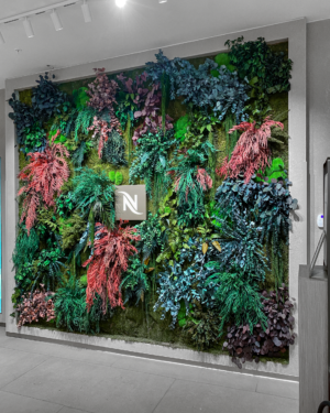 Växtvägg, Mossvägg, Våra projekt Forever Nespresso butik Stockholm 2 scaled