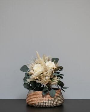 Evig Romantik - Brudbukett med evighetsblommor Brudbukett med torkade blommor 4