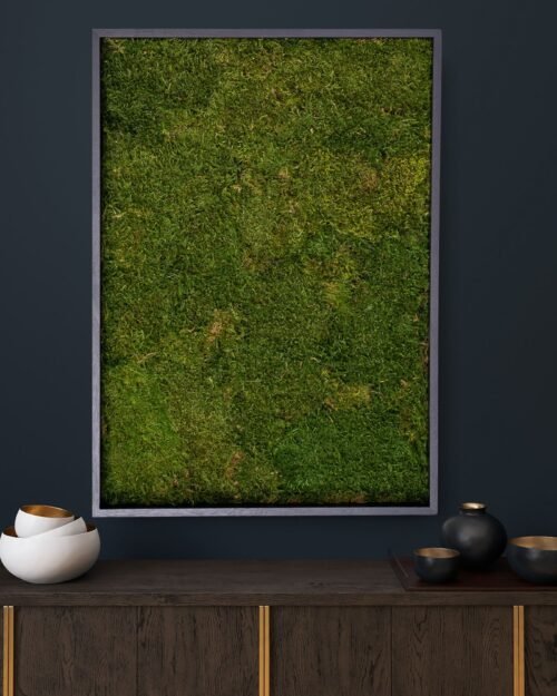 Kvadratisk Mosstavla med Äkta Plattmossa - Växtvägg 7 Forever Flora