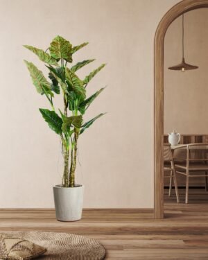 Konstväxt Colocasia träd - Med Plastkruka 6 Konstväxt Colocasia