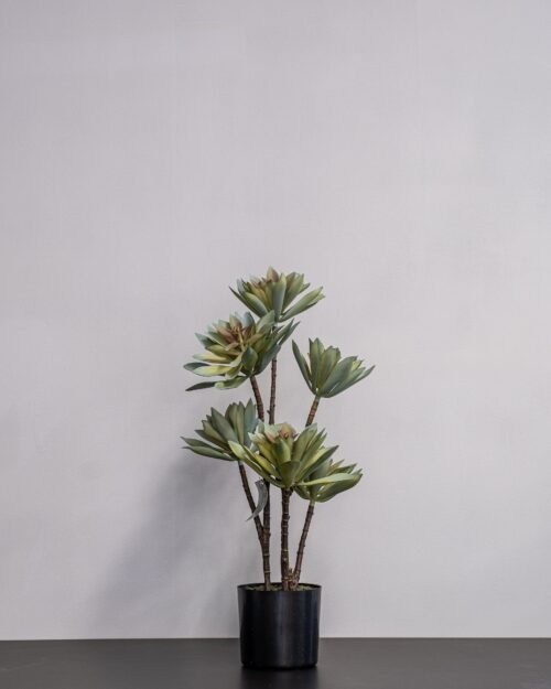 Konstgjord Lotus krukväxt Ljusgrön