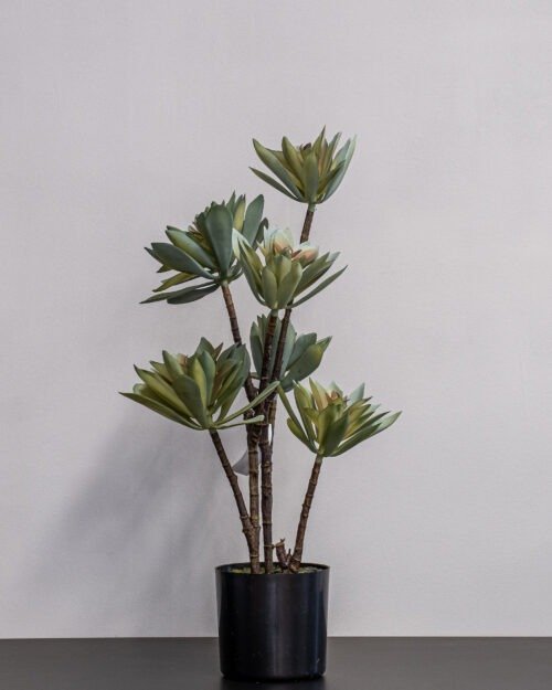 Konstgjord Lotus krukväxt Ljusgrön