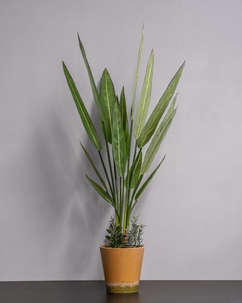 Konstgjord Heliconia krukväxt