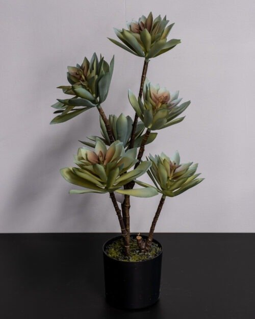 Konstgjord Lotus krukväxt Ljusgrön