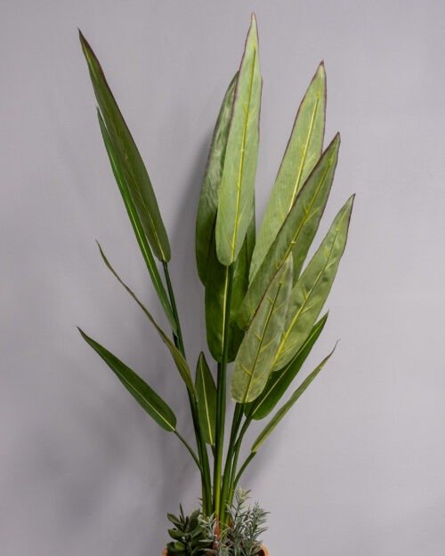 Konstgjord Heliconia krukväxt