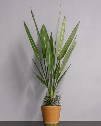 Konstgjord Heliconia krukväxt