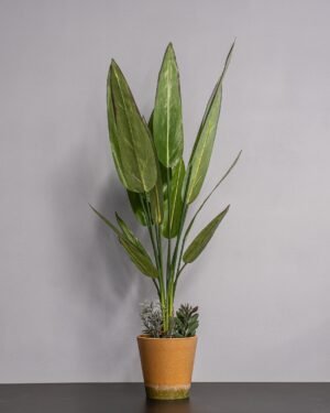 Konstgjord Heliconia krukväxt
