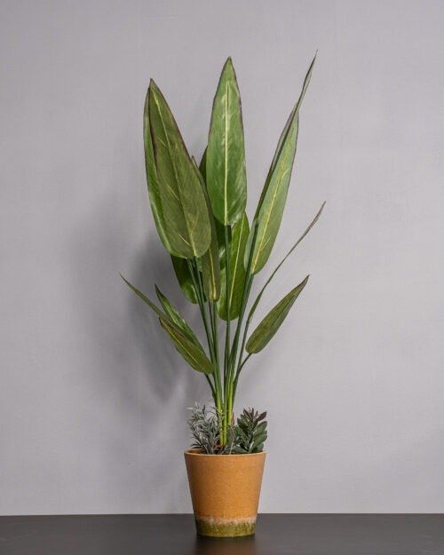 Konstgjord Heliconia krukväxt