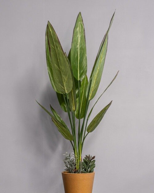 Konstgjord Heliconia krukväxt