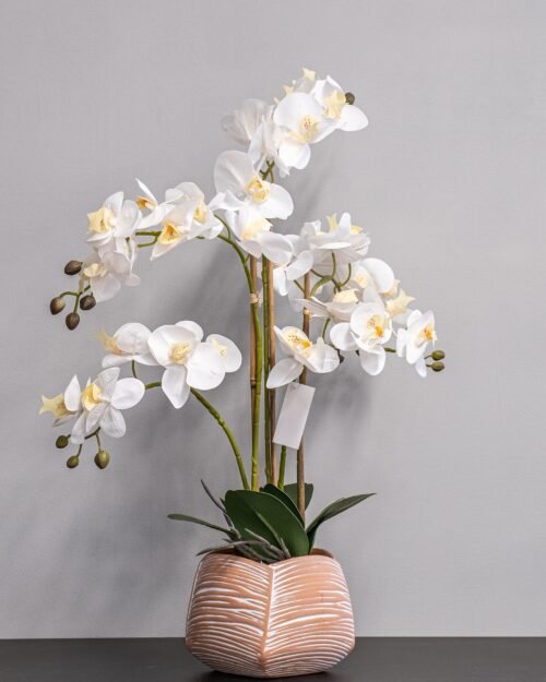 Alternative view of Konstgjord Orkidé 40 * 60 cm – Vita Blommor
