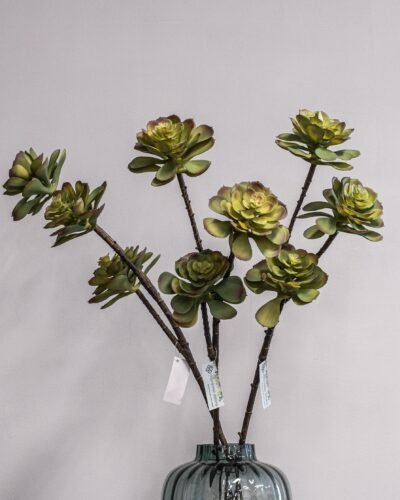 Alternative view of Konstgjord Lotusblomma Grön – Naturtroget Bladverk 79 cm