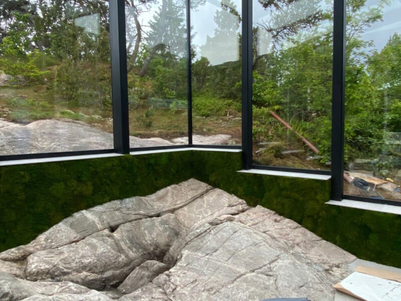 Mossvägg design