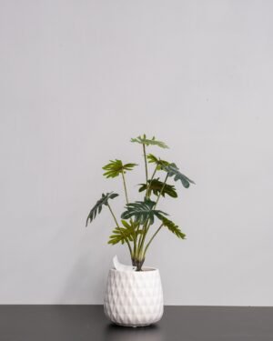 Konstgjord Filodendron krukväxt med keramik kruka - 53 cm Höjd 5 Konstgjord Filodendron krukväxt