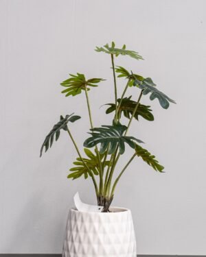 Alternative view of Konstgjord Filodendron krukväxt med keramik kruka - 53 cm Höjd