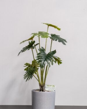 Alternative view of Konstgjord Filodendron krukväxt med Melamin kruka - 52 cm Höjd